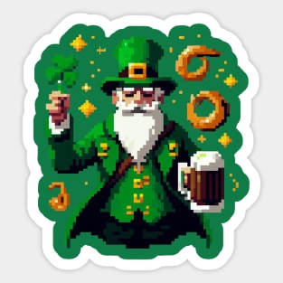 ST Patrick and Beer Sticker